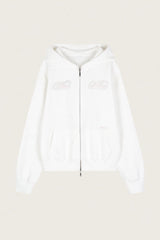 Twinkle Dust Hooded Zip-up, White