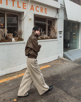 Arc Curved Wide Cotton Pants
