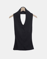 Cherom Slim-Fit Halter Neck Sleeveless Top