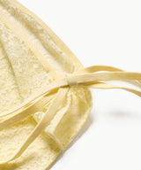 Floral Lace Layered Skirt - Lemon
