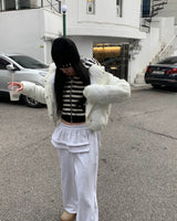 Stripe hood jumper (기모)