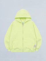 CEC LABEL ZIP-UP HOODIE (NEON)