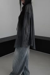 see-through overfit twinkle shirt (4color)