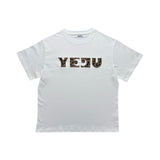 LEOPARD APPLIQUE T-SHIRT (WHITE)