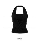 Berry Wrap Halter Sleeveless