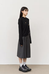 (W) Tes Pintuck Pleats Skirt