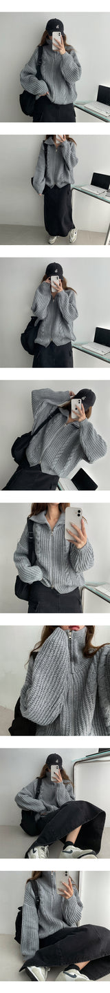 ロニーシックアバントハイネックニットジップアップ (5 colors)
