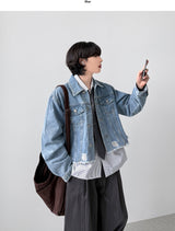 Frayed Crop Denim Jacket