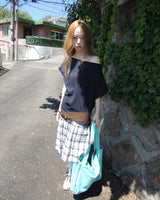 FREE LOOSE OFF-SHOULDER T-SHIRT