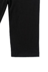 Rib biker leggings_black