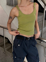 Buckle strap sleeveless(4color)
