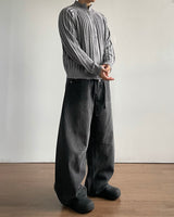 Simon Curved Denim Pants