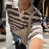 MODERN BOUCLE STRIPE COLLARKINT
