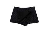 Oen Dot Slit Belt Mini Skirt