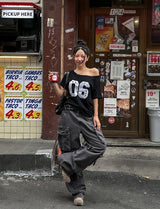 Number 6 オフショルダーラグラン半袖