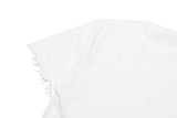 ダメージカッティングTシャツ (ホワイト)
