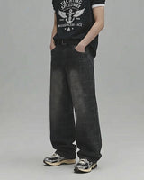 (UNISEX) ネットチェックワイドデニム26SS-008