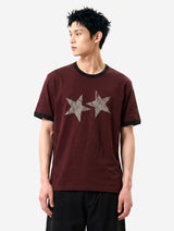 エッセンシャルスタンダード半袖リンガーTシャツ ヴィンテージスター バーガンディ