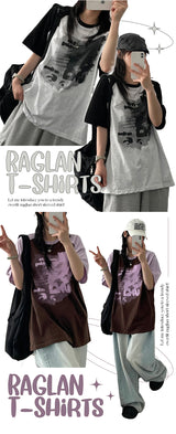 Rinel ラグアンド半袖Tシャツ