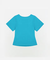 スパークプリントスリムTシャツ [アクアブルー]