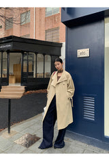 high-end wide long trench coat