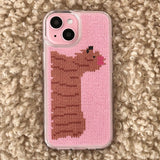 DOGS KNIT HARD JELL CASE_PINK