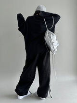 LOVELY BOW-STRING DETAIL CARGO COTTON AUTUMN PANTS - 2 COLOR