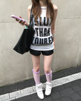 Color lace knee socks