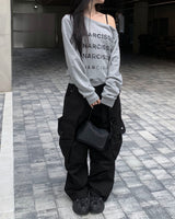 Denim belt bag