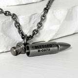 SS-OPEN SIGNATURE BULLET NECKLACE_small_dark silver