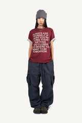 Graphic color matching roll-up T-shirt