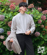 リブモックネックTシャツ