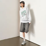 UNISEX EARTH Graphic Over Sweat [WHITE MELANGE GREY]
