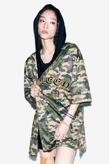 APPLIQUE MESH BASEBALL JACKET CAMO