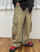 マッドタンワイドビンテージカーゴパンツ