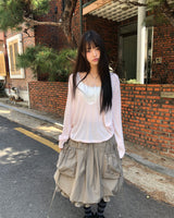 テンバー Vネック レース ロングスリーブ Tシャツ