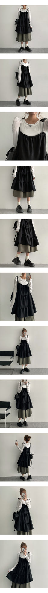 Chaho Banded Waist Long skirt