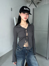 BACK POINT DENIM WIDE PANTS