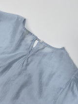 String See-through Short Sleeve Crop Blouse
