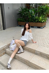 three-piece T-shirt sleeveless skirt set (3 SET)