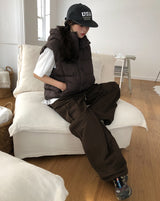 Solin Stonewashed Diagonal Cargo Pants