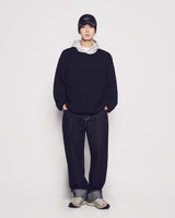 25FW WOVEN QUILTING WIDE HOODIE BLACK