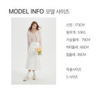 May pintuck flare long skirt