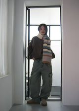 WOOL BLEND COLOR MUFFLER