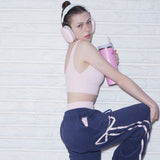 [RE] SWEET RIBBON SWEAT PANTS - NAVY/PINK