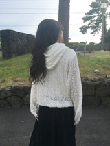 Lace Hoodie Zip-Up
