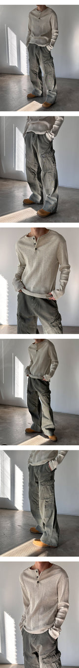 [S/S] ゴルギヘンリーネックマッスルフィットスリーブ(3color)