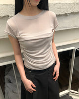 Bonir Side Shirring Short-Sleeve T-Shirt
