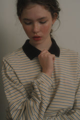 Weekly collar t-shirt_beige