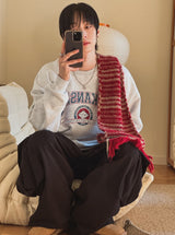 Arkansas Crack Lettering Brushed Sweatshirt
